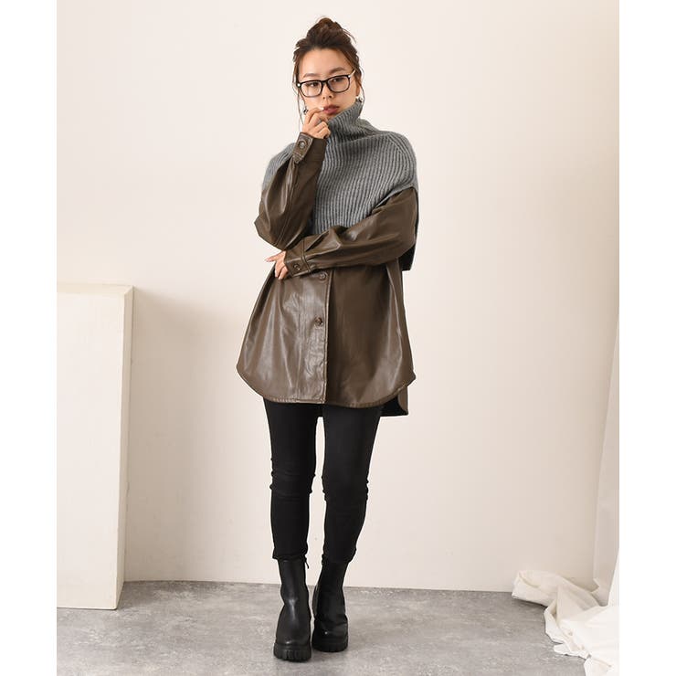ケープ ニット 付け襟[品番：JOKW0013272]｜REAL STYLE（リアル
