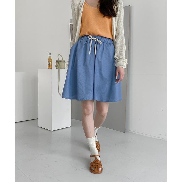 キャピタル　キュロットパンツ　レディース キュロットパンツ レディース 春夏 ミニ丈 プリーツ タック A