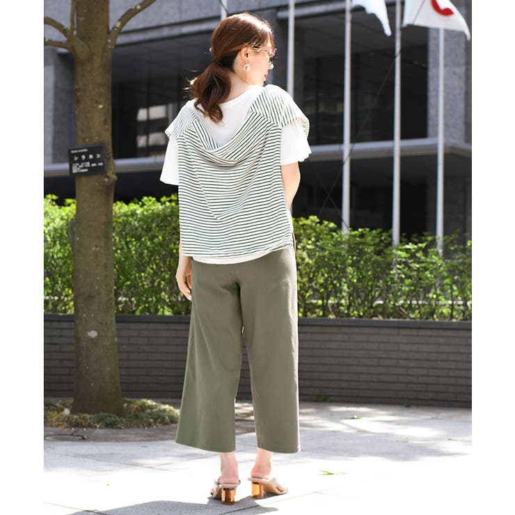 【美品】スポーティフ2023夏ワイドパンツ m3396_1.jpg