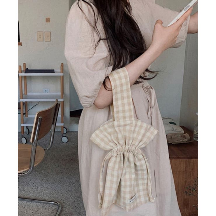 巾着＆エコバック♡わんちゃわんと女の子 人気No.1】YONE インド刺繍ワンハンドルバッグ 巾着バッグ 刺繍