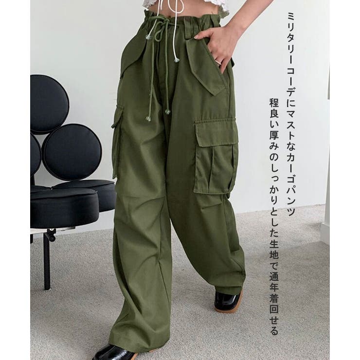 ワイドパンツ レディース カーゴ[品番：JOKW0012943]｜REAL