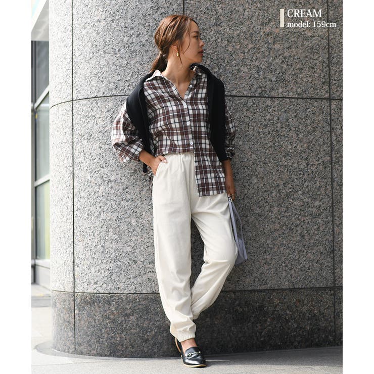 新入荷G/FORE韓国ジーフォア レディースコーデュロイパンツsizeS ジョガーパンツ レディース コーデュロイ[品番：JOKW0009404