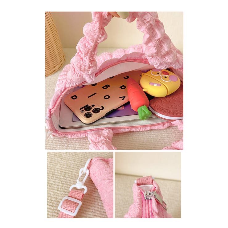 ピンク レザーミニサンシャイン トートバッグ兼ショルダーバッグ MINI N/S TOTE アイシーピンクシャイン（ショルダーバッグ