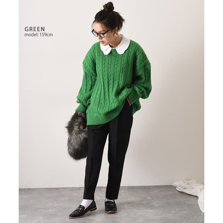 ケーブルニット レディース 長袖[品番：JOKW0014908]｜REAL STYLE