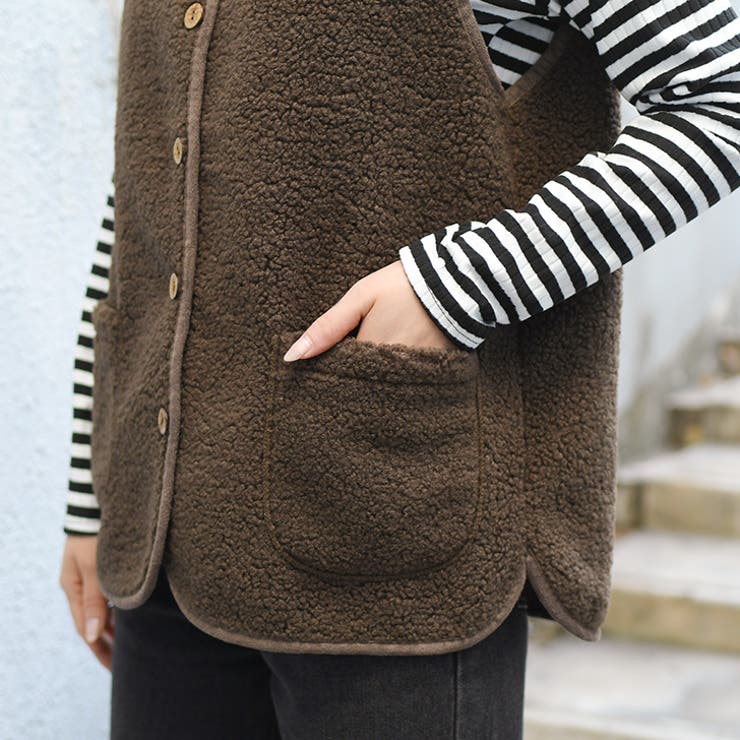 ボアベスト レディース 秋冬[品番：JOKW0014924]｜REAL STYLE（リアル