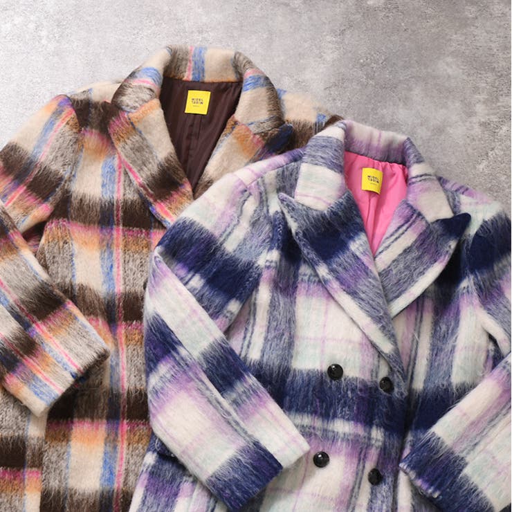 チェスターコート ロング チェック柄[品番：JOKW0015056]｜REAL  STYLE（リアルスタイル）のレディースファッション通販｜SHOPLIST（ショップリスト）