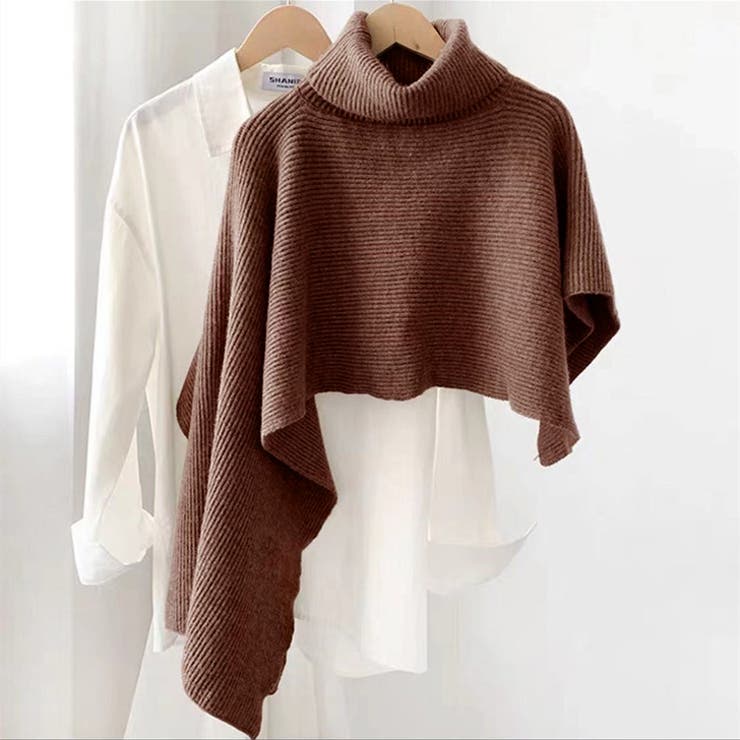 ケープ リブニット タートル[品番：JOKW0015083]｜REAL STYLE（リアル