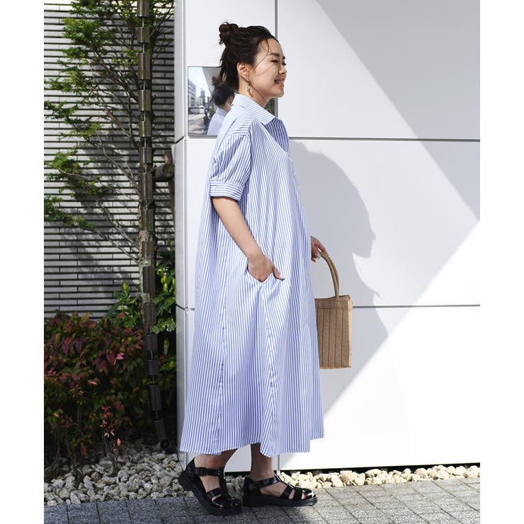 シャツ ワンピース ロング[品番：JOKW0013938]｜REAL STYLE