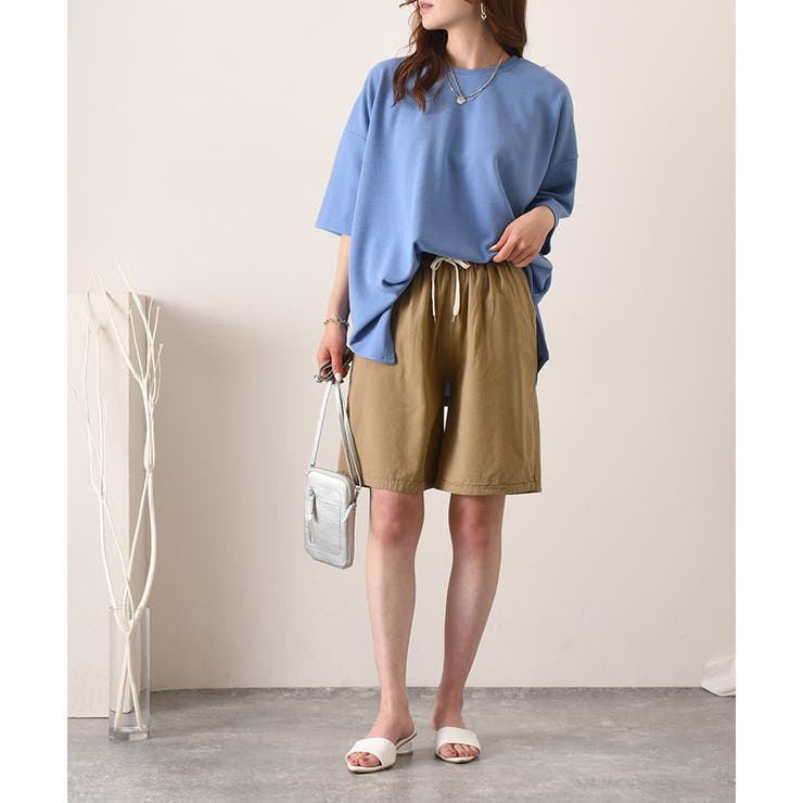 もなかella haileeハーフパンツ F.O.Online Store｜【リンク】フラワー・ストライプ柄パイル