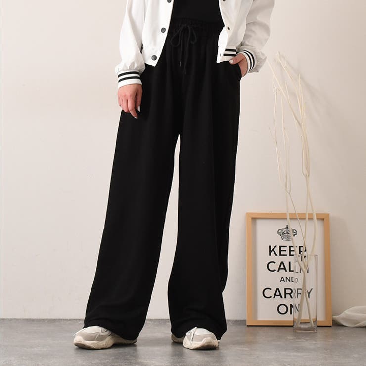スウェットパンツ レディース ワイドパンツ[品番：JOKW0014133