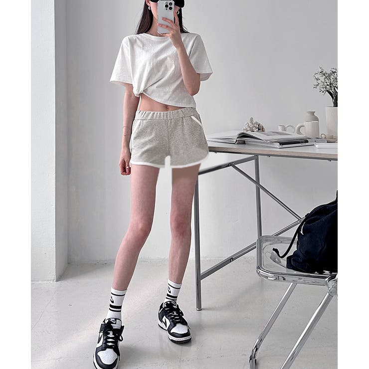 ショートパンツ レディース スウェット[品番：JOKW0014220