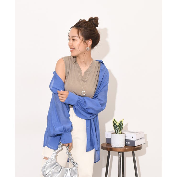 RomHerman ノースリーブカットソー レディース ノースリーブ ペプラムデザイン カットソー【一部店舗限定