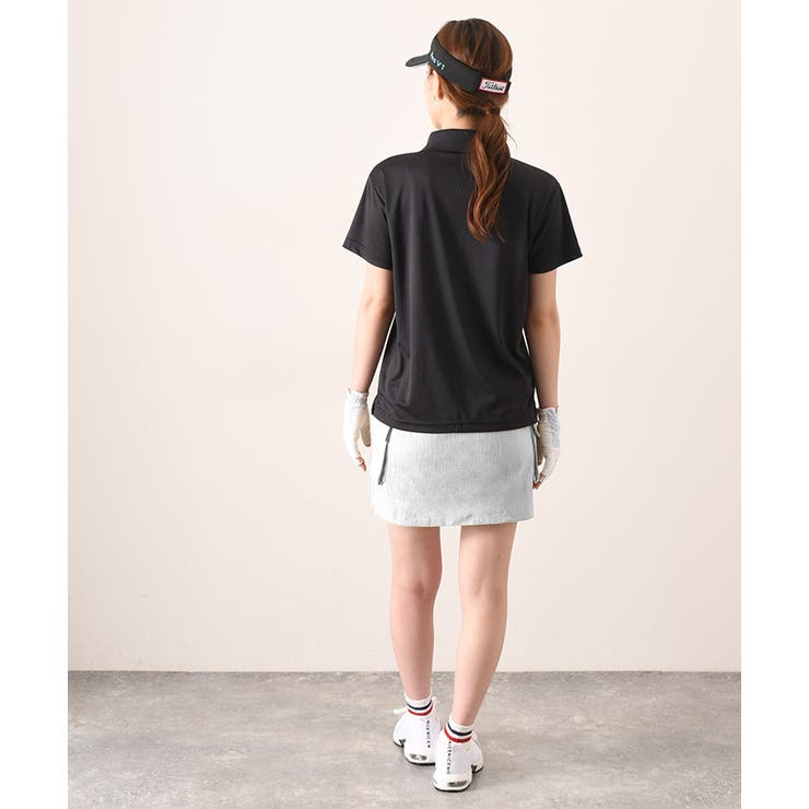 ショッピングゴー shoppinggo 配色ライン襟付き 半袖 Tシャツ