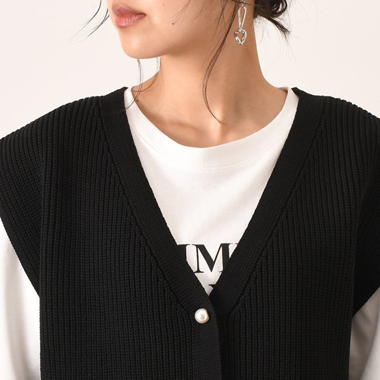 ニットベスト レディース 春[品番：JOKW0014468]｜REAL STYLE