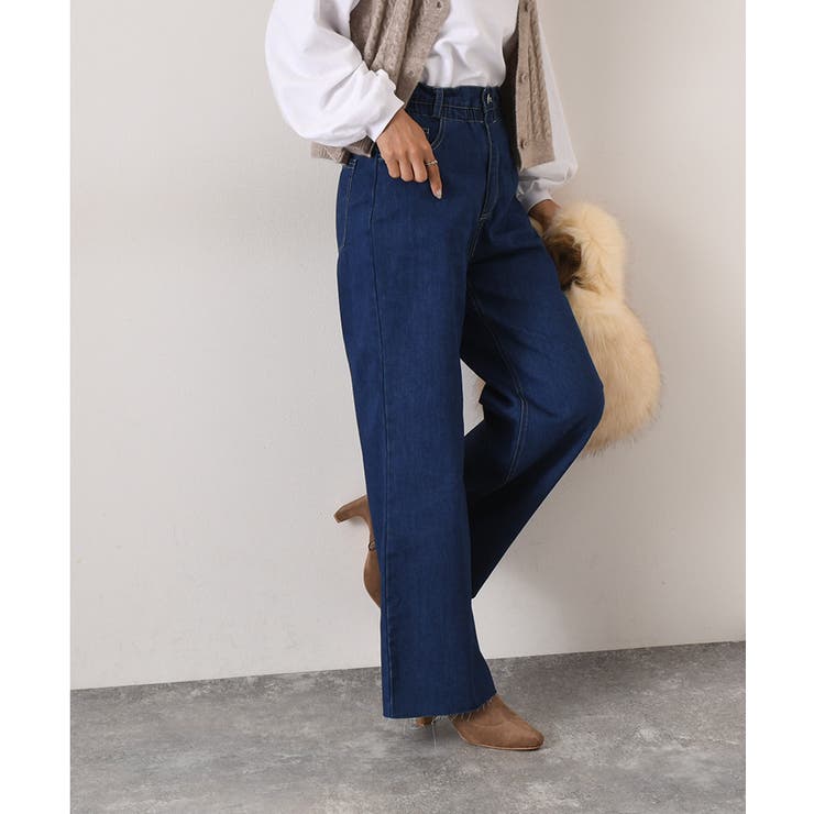 ワイドパンツ デニム レディース[品番：JOKW0014613]｜REAL