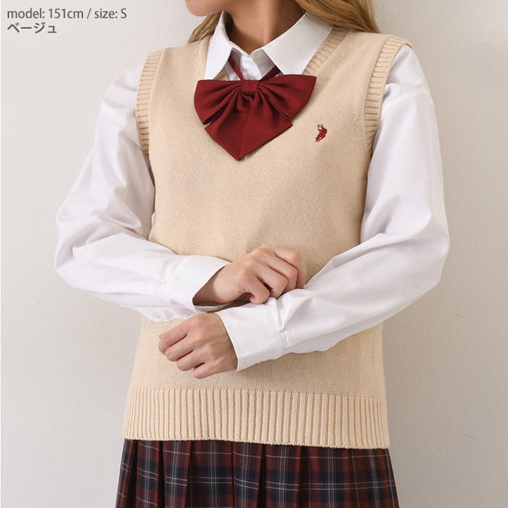 ベスト 制服 ニット[品番：JOKW0015154]｜REAL STYLE（リアル