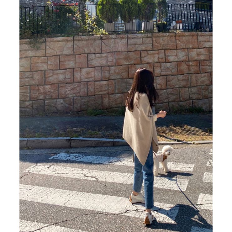 ポンチョ ニット ケープ[品番：JOKW0015176]｜REAL STYLE