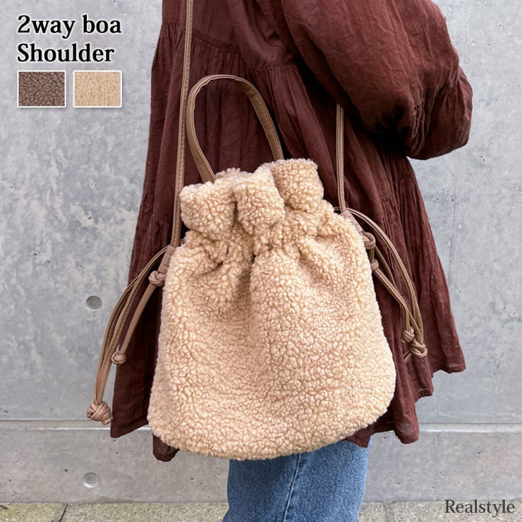 巾着バッグ ショルダーバッグ レディース[品番：JOKW0016273