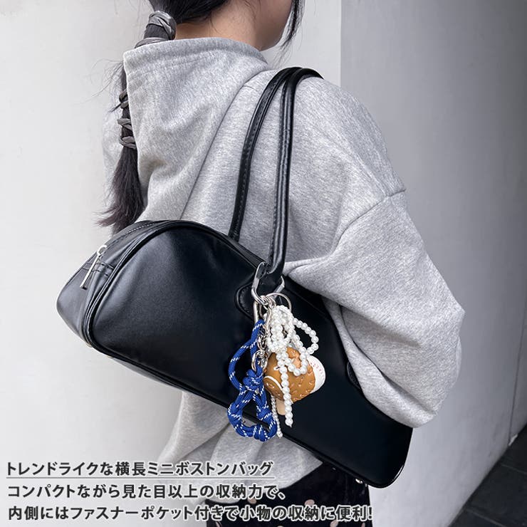 ミニボストンバッグ 横長バッグ ハンドバッグ[品番：JOKW0016292]｜REAL STYLE（リアル スタイル）のレディースファッション通販｜SHOPLIST（ショップリスト）