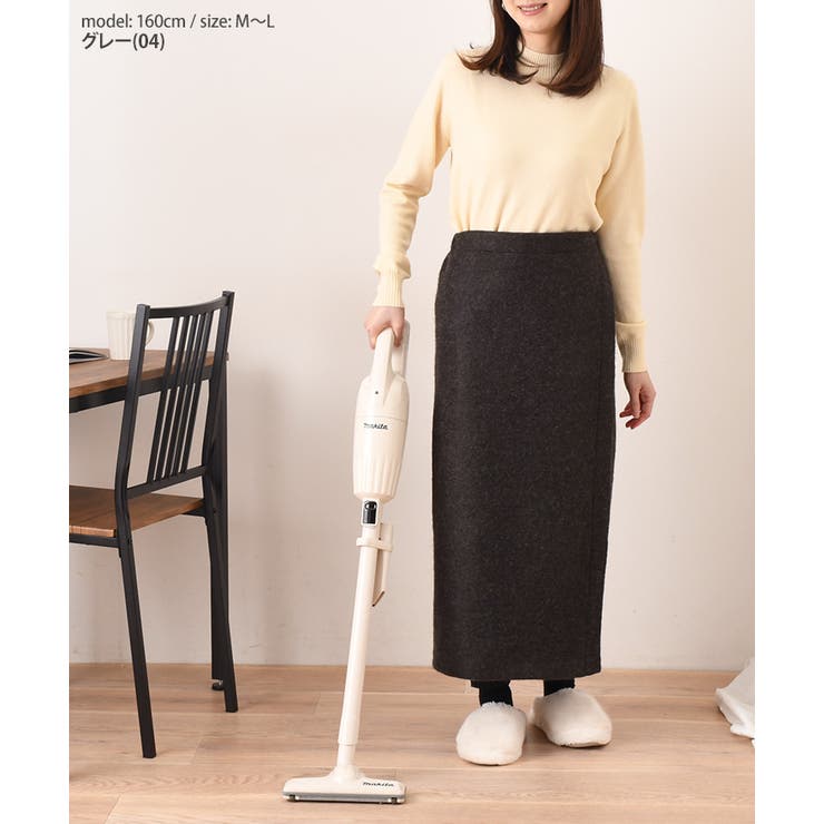 巻きスカート ロング 防寒[品番：JOKW0016330]｜REAL STYLE