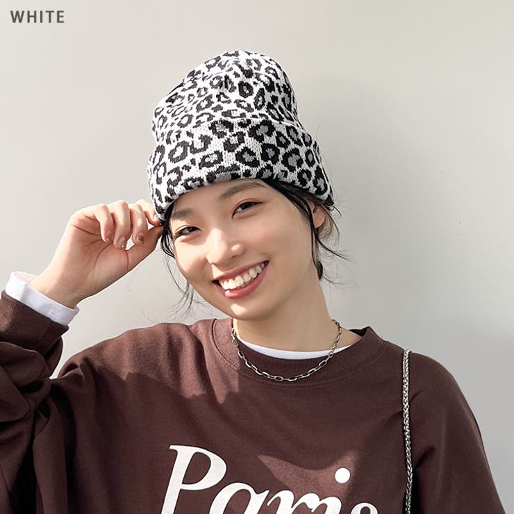 ニット帽 防寒 帽子 ユニセックス スノボ スキー カジュアル ヒョウ柄 グレー ニット帽 防寒 帽子 ユニセックス スノボ スキー カジュアル