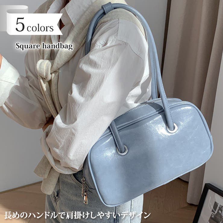 ミニボストンバッグ 横長バッグ ハンドバッグ[品番：JOKW0015249