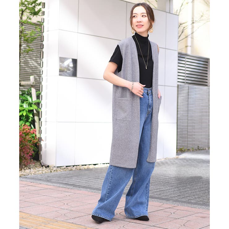 ジレ ニット レディース[品番：JOKW0015318]｜REAL STYLE