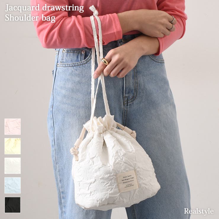 ショルダーバッグ 巾着 フラワージャガード[品番：JOKW0015351]｜REAL 