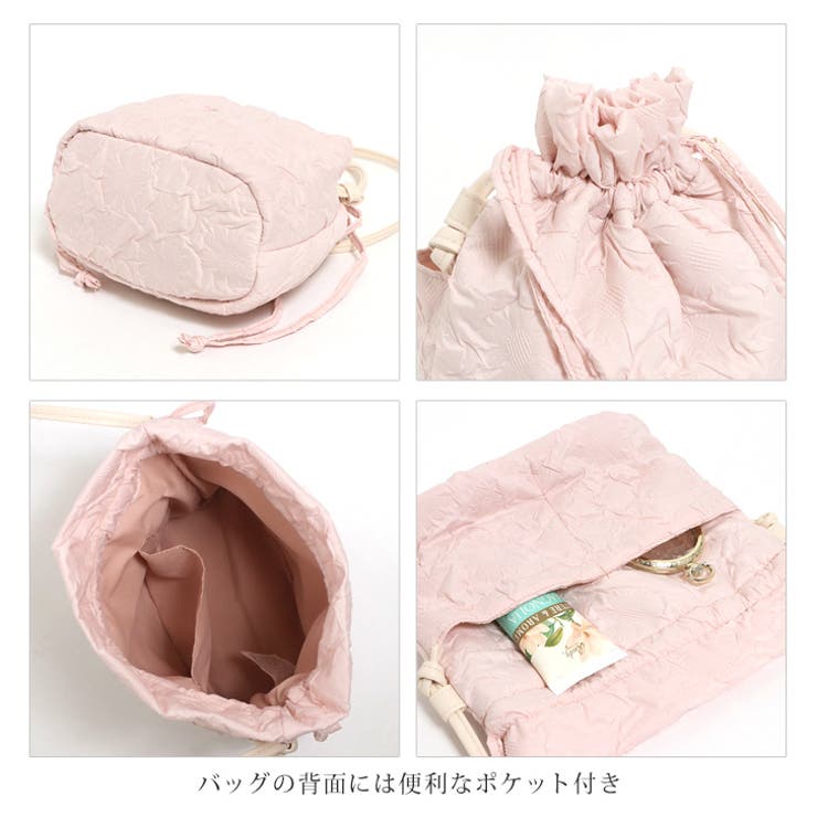 ショルダーバッグ 巾着 フラワージャガード[品番：JOKW0015351]｜REAL 