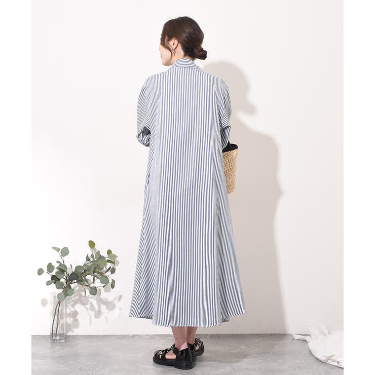 シャツワンピース レディース 長袖[品番：JOKW0015441]｜REAL