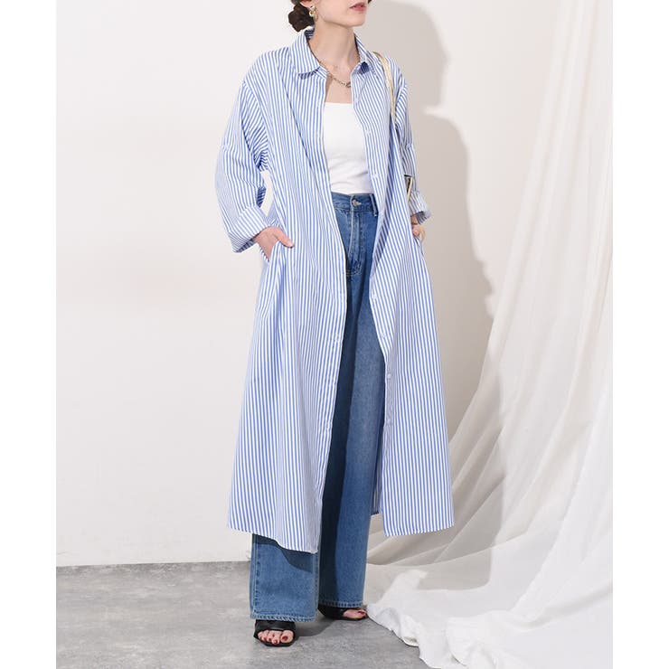 シャツワンピース レディース 長袖[品番：JOKW0015441]｜REAL