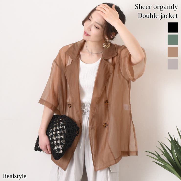 シアー ジャケット レディース[品番：JOKW0015477]｜REAL STYLE