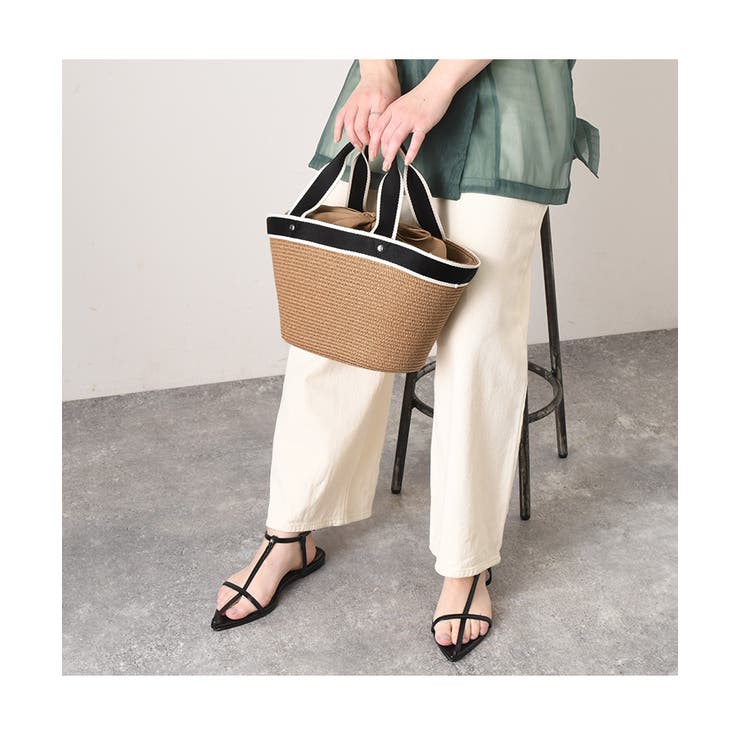 トートバッグ 雑材 カゴバッグ[品番：JOKW0015484]｜REAL STYLE