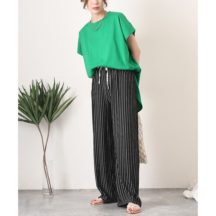 パンツ ワイドパンツ ボトムス レディース カジュアル ストレート 高見え 細見え 着痩せ 黒 ゆったり 大きいサイズ カジュアル 20代 30代 40代 50代  min#