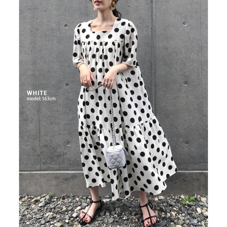 ロングワンピース レディース 半袖[品番：JOKW0015638]｜REAL