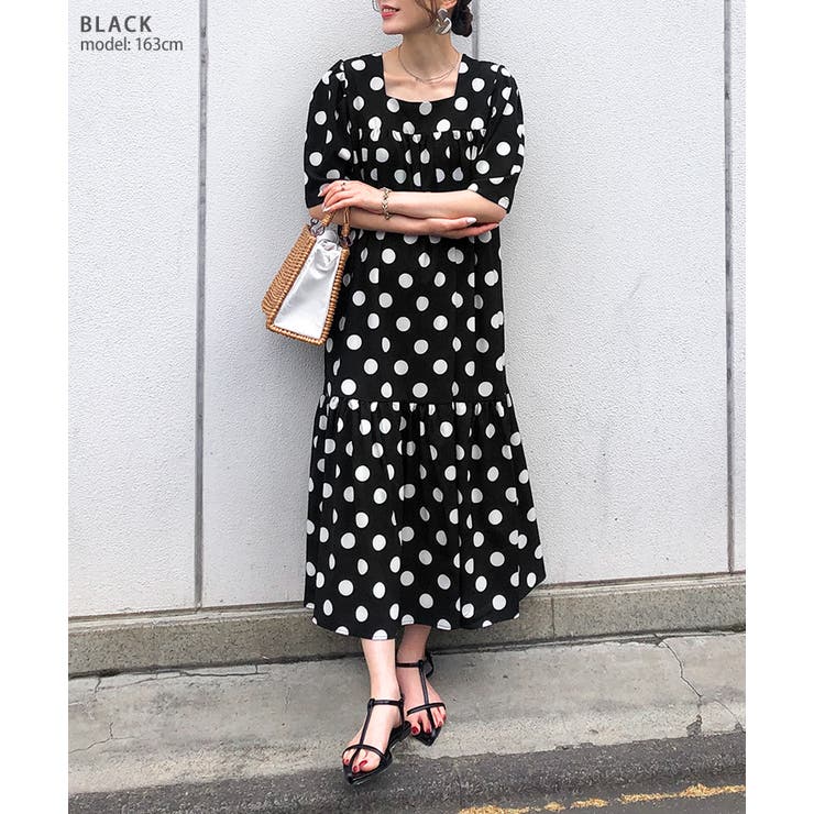 ロングワンピース レディース 半袖[品番：JOKW0015638]｜REAL