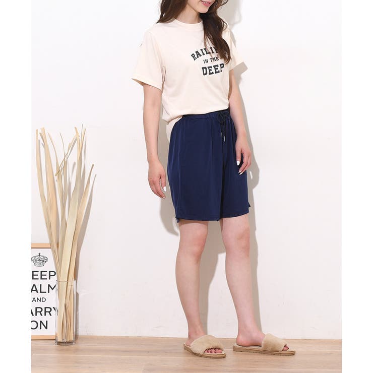 juemi ネイビー リブ編み ショートパンツ Contrast Knit Shorts – JUEMI