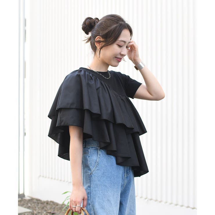 「FACETASM」 半袖Tシャツ 2 ブラック レディース FACETASM 「FACETASM」 半袖Tシャツ 2 ブラック レディース