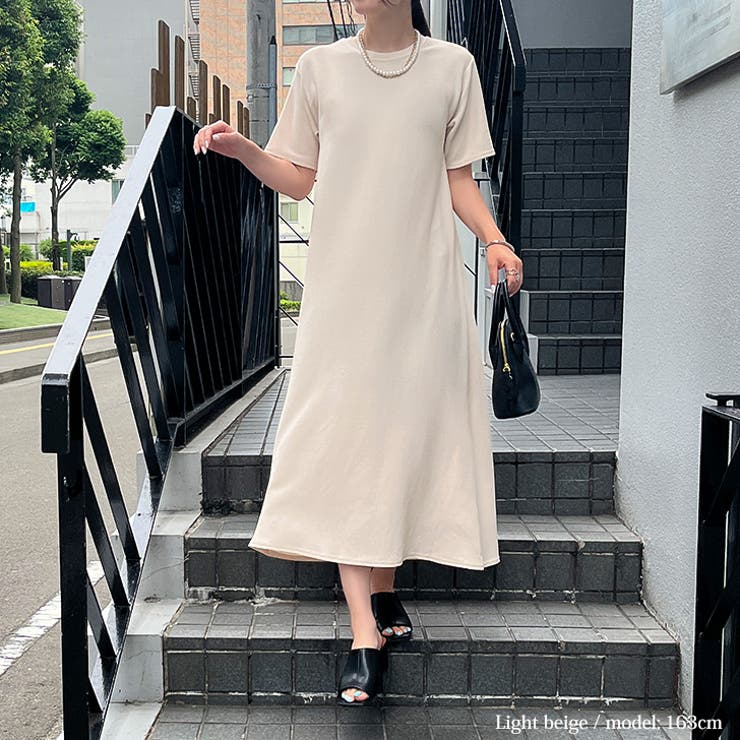 楽天市場】ワンピース 半袖 ロング レディース 【即納