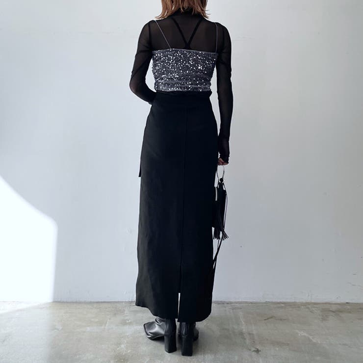 スパンコールビスチェ 黒 spangle bustier / スパンコールビスチェ（キャミソール