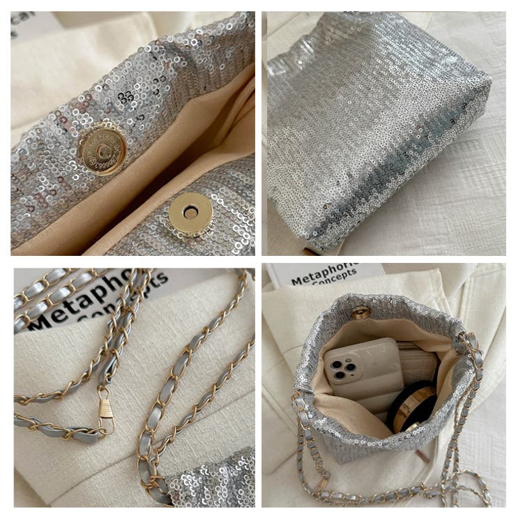 ショルダーバッグ トート スパンコール[品番：JOKW0016145]｜REAL
