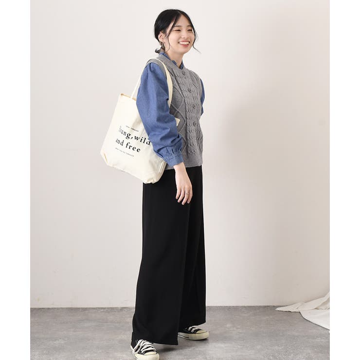 ケーブルニット シャツ レディース[品番：JOKW0016228]｜REAL