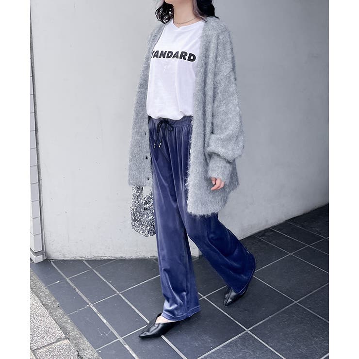 ワイドパンツ レディース ベロア[品番：JOKW0016257]｜REAL