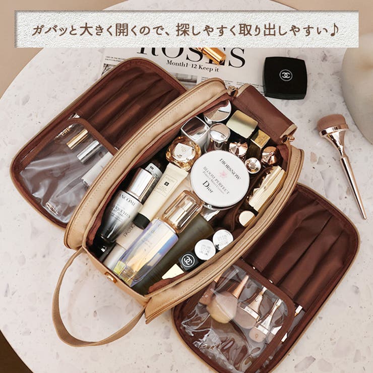 化粧ポーチ メイクボックス 大容量[品番：JOKW0016690]｜REAL