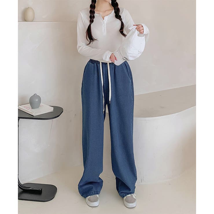 デニムパンツ レディース ウエストゴム | REAL STYLE | 詳細画像9 
