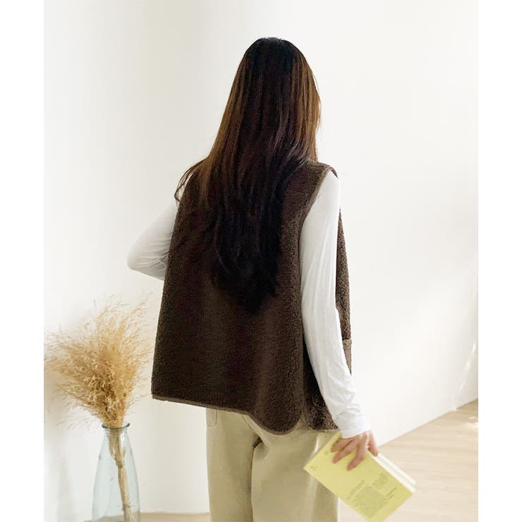 ボアベスト レディース 秋 | REAL STYLE | 詳細画像6 