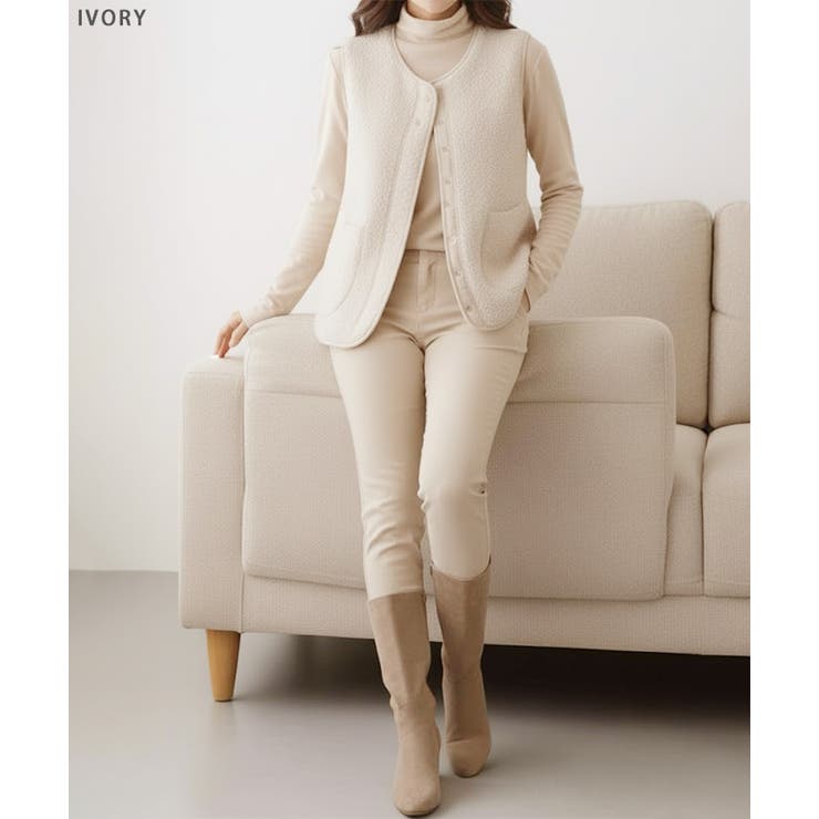 ボアベスト レディース 秋 | REAL STYLE | 詳細画像7 