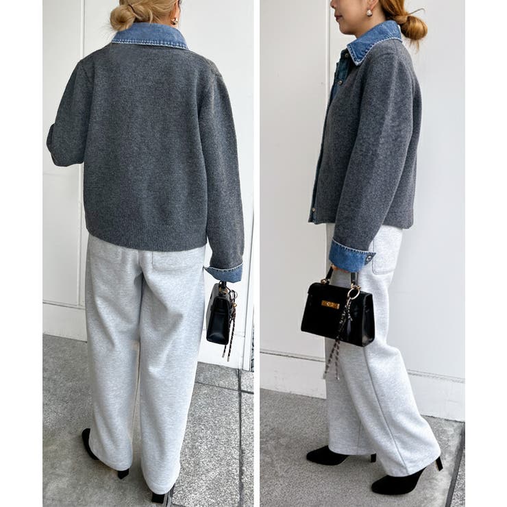 ニットカーディガン デニム 切替 | REAL STYLE | 詳細画像15 