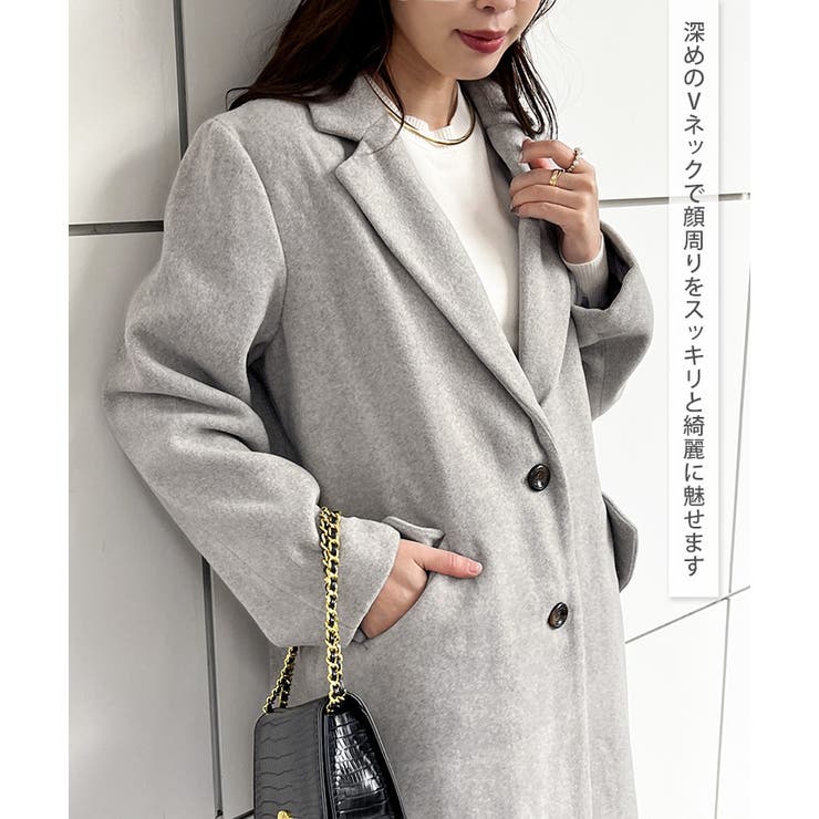 チェスターコート レディース 冬 | REAL STYLE | 詳細画像8 