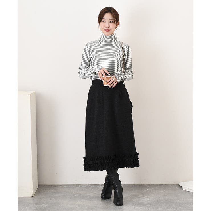 スカート ウールライク 裾フリル | REAL STYLE | 詳細画像12 